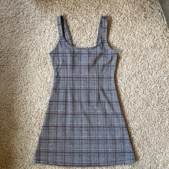 Grey houndstooth plaid Dress - Picture 2 of 4